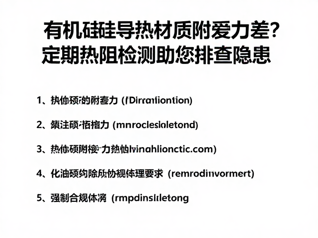 有机硅导热材质附着力差?定期热阻检测助您排查隐患