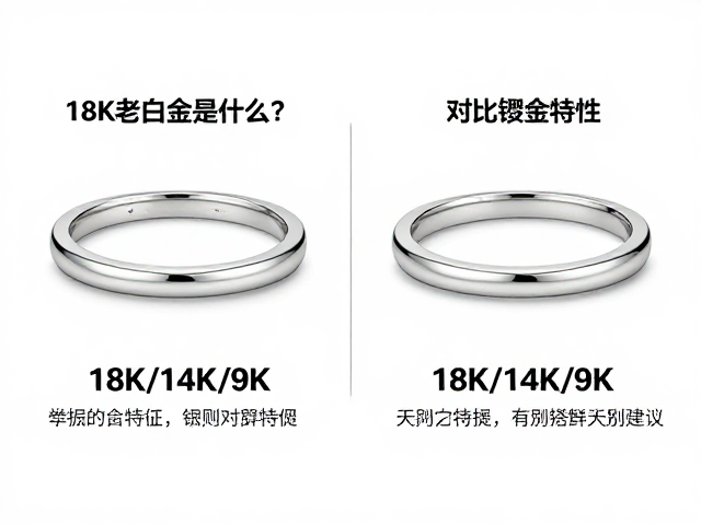 18K老白金是什么?对比钯金特性,详解18K/14K/9K区别与选购