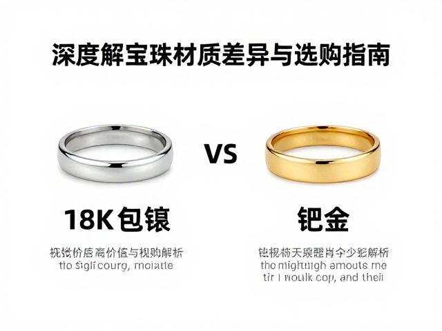 18K白金包镶vs钯金,深度解析珠宝材质差异与选购指南