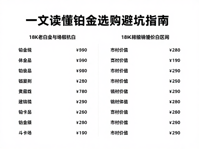 18K老白金与铂金银白区别?一文读懂铂金选购避坑指南
