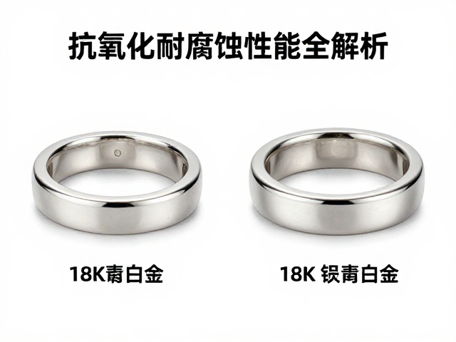 18K老白金与铂金银白对比,抗氧化耐腐蚀性能全解析
