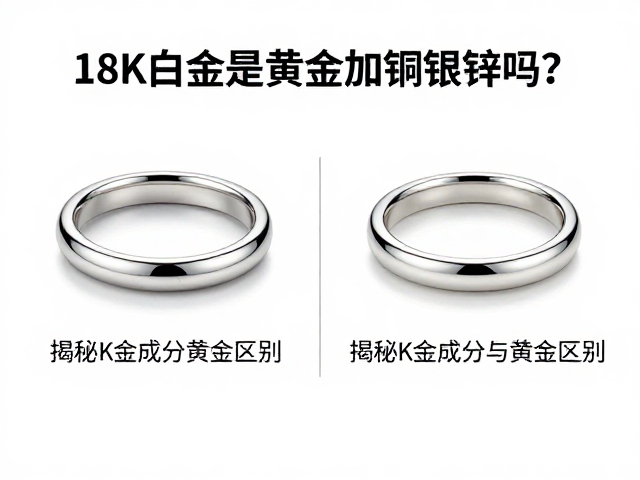 18K白金是黄金加铜银锌吗?揭秘K金成分与黄金区别