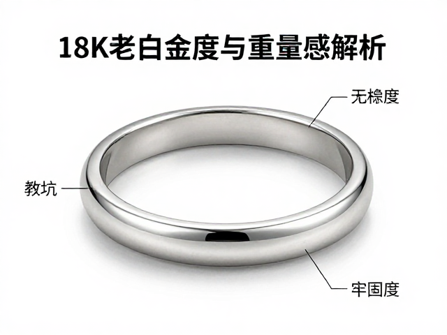 18K老白金密度与重量感解析，教你检查镶口牢固度避坑