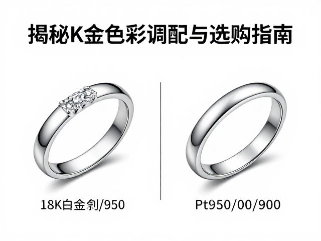 18K白金与Pt950/900区别?揭秘K金色彩调配与选购指南