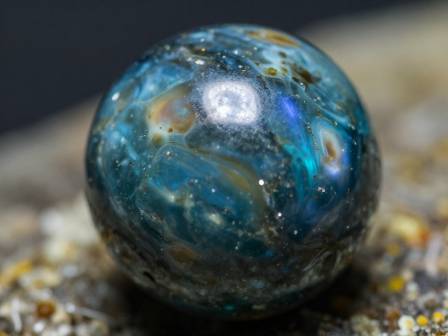 古董海水老珠,非矿物晶体随光变色,揭秘天然宝石光学奇观
