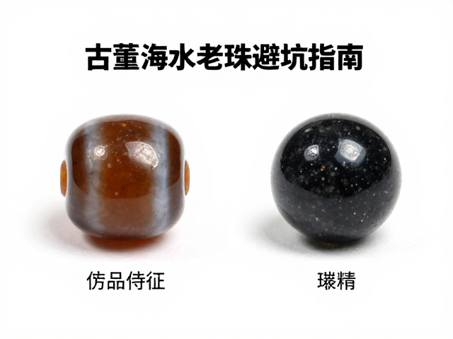 古董海水老珠与煤精,包浆皮壳鉴定与文玩价值解析