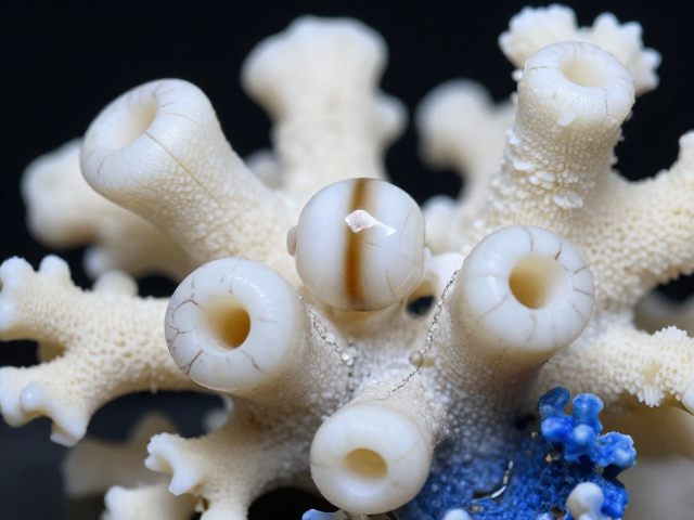 古董海水老珠保养,白珊瑚蓝珊瑚需定期补水保湿防裂