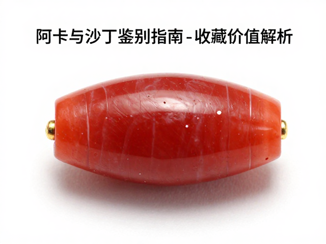 古董海水老珠搭配红珊瑚,阿卡与沙丁鉴别指南及收藏价值解析