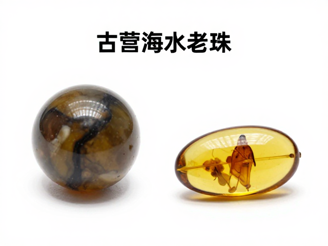 古董海水老珠与虫珀花珀,有机宝石的价值与鉴别指南