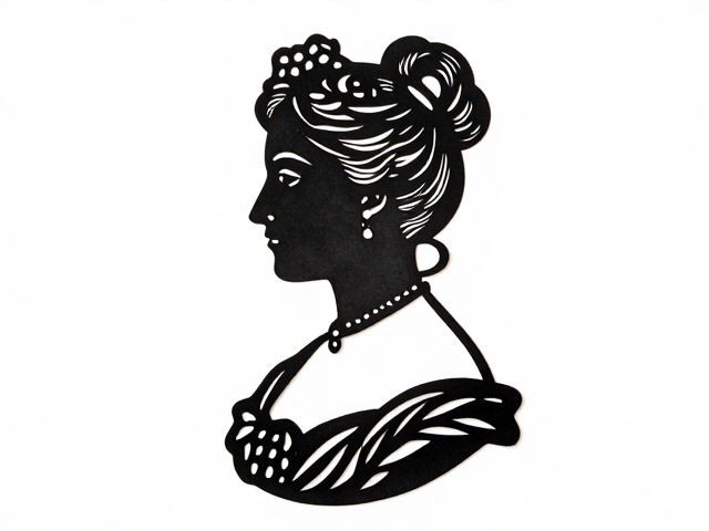 1837-1901维多利亚时代,手工镂空技法下的女性侧面肖像艺术