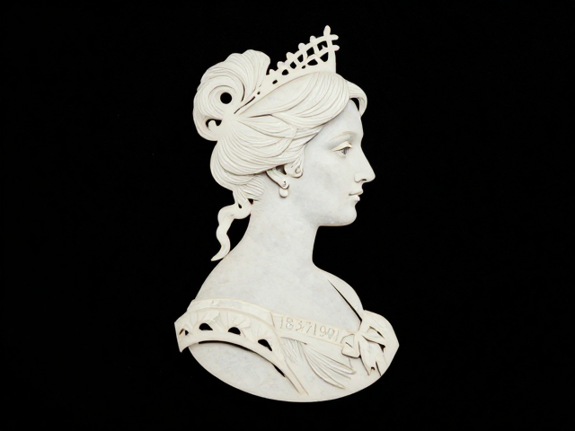 1837-1901维多利亚时代,手工镂空技法下的女性侧面肖像艺术