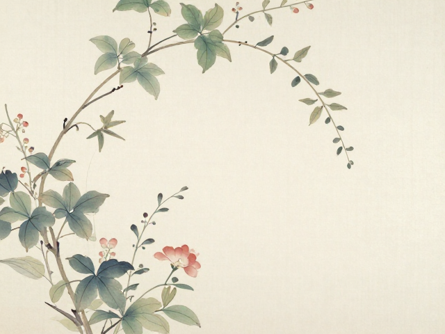 东方艺术下的自然主义,植物藤蔓花卉之美学解析