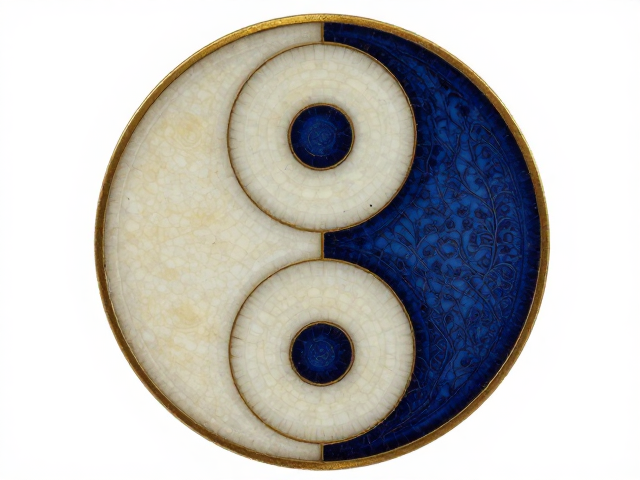自然主义内填珐琅,阴阳双面对称的艺术美学