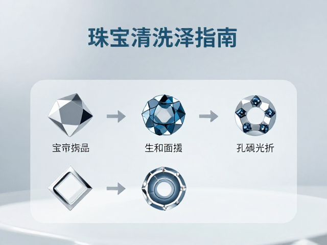 冷色调几何珠宝清洗指南,专业护理让光泽更持久