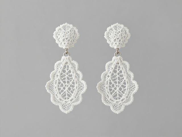 Bijou de Fantaisie蕾丝感耳环,2024高级感小众设计推荐