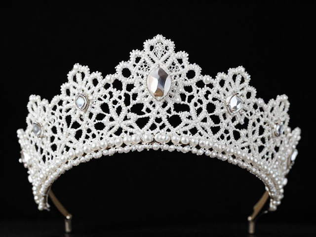 巴黎学派珠宝匠匠心打造，蕾丝感发饰头冠，演绎法式优雅高光时刻
