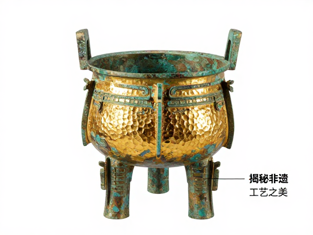 青铜时代审美，金箔锤揲礼器制式解析，揭秘非遗工艺之美