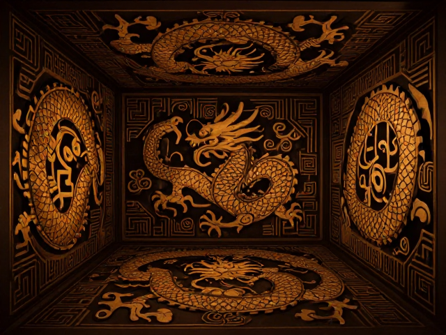 蟠螭龙纹恒温恒湿空间,探秘神秘幽深的东方美学秘境