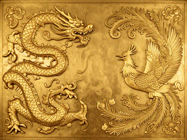 蟠螭龙纹与凤鸟纹鎏金工艺,古韵纹饰的艺术魅力解析