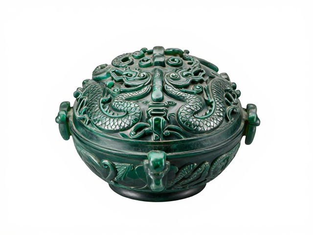 蟠螭龙纹琉璃冥器，古代丧葬文物鉴赏与历史价值解析