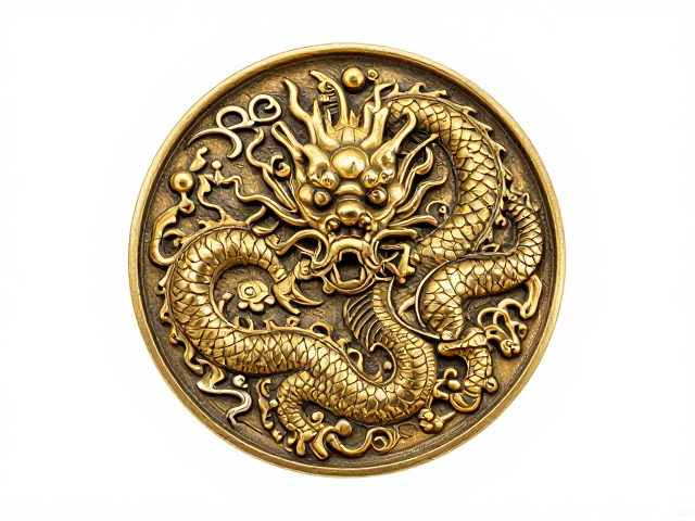 金错银细密錾刻蟠螭龙纹,古法工艺之美与收藏价值解析