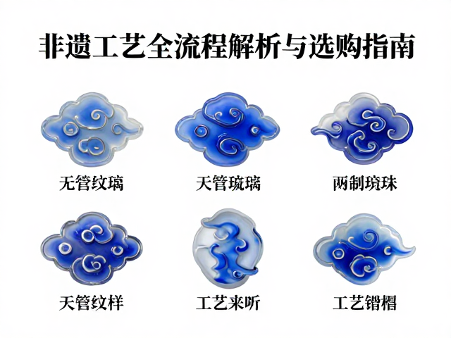 流云纹样吹管炸珠技法,非遗琉璃工艺全流程解析与选购指南