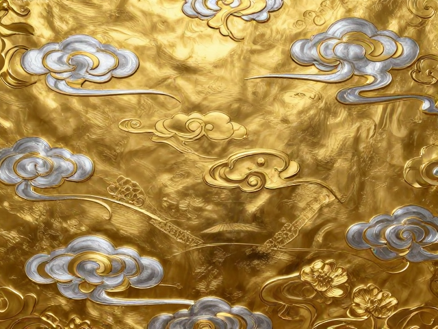 南京金箔工艺，流云纹样与鎏金错银的绝美融合