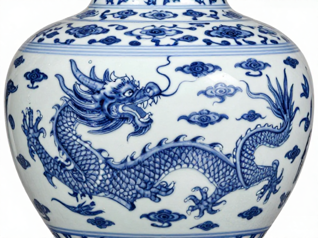 流云纹样龙凤呈祥瓷器专业清洗指南,专家教你正确保养