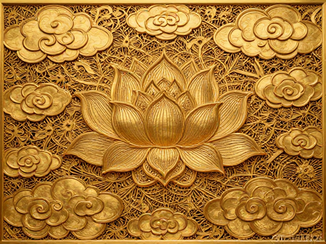 苏工花丝流云纹莲花，江南非遗美学与匠心传承