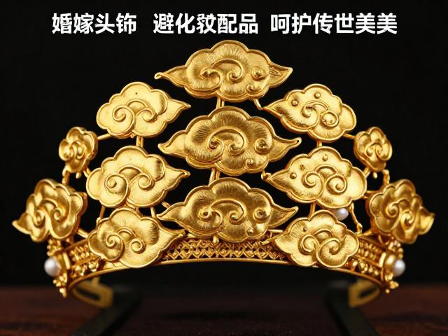 婚嫁头饰保养，流云纹样避化学品，呵护传世之美