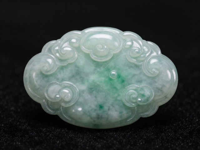 翡翠流云纹饰保养,避免接触化学品,守护温润玉质