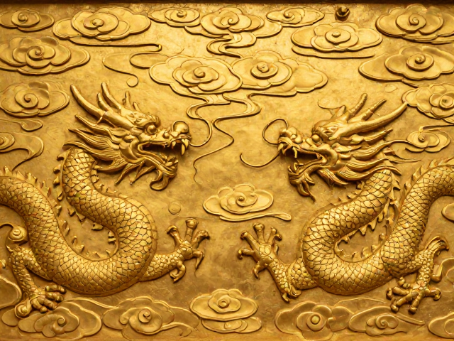 流云纹样金工錾刻,龙凤呈祥工艺解析与艺术价值