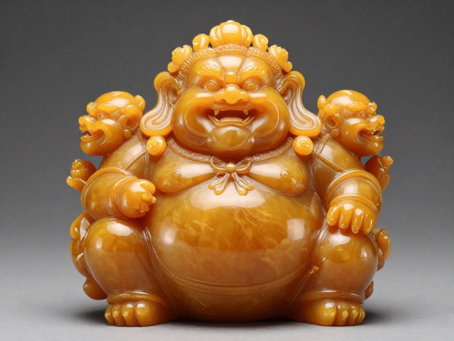 琥珀色泽如国力强盛象征,打造丰满华贵造型
