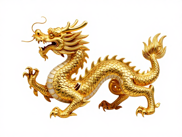 龙纹金饰,国力强盛象征,演绎丰满华贵的东方瑞兽美学