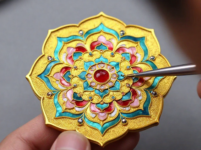 宝相花掐丝镶嵌工艺,打造丰满华贵造型的艺术之美