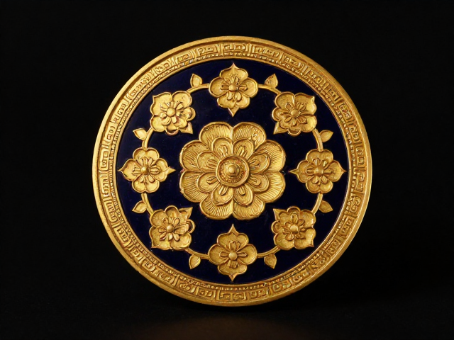 金银错工艺镶嵌宝相花,打造清雅文人意境中式雅物