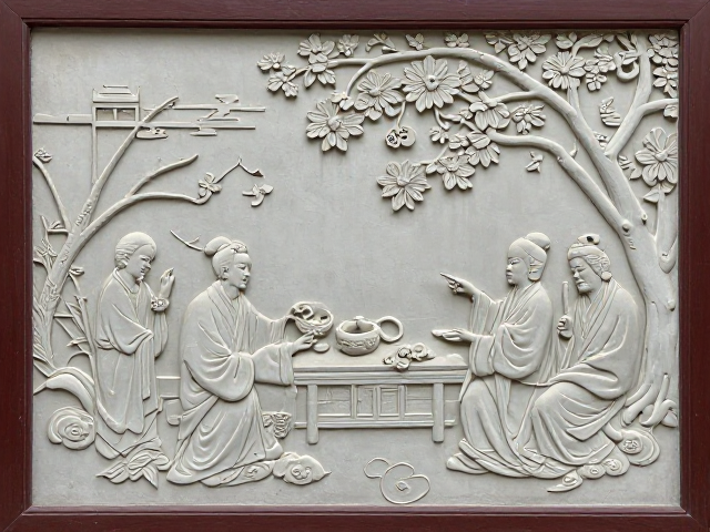 汴京非遗錾刻浮雕,复刻清雅文人意境的东方美学