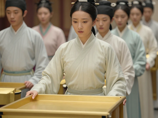 行在金银铺,清雅文人服饰点缀,演绎东方意境美学