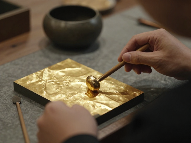 金箔锤揲古法金银工艺体验,清雅文人意境里的非遗手作之旅
