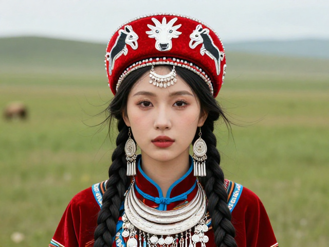 草原动物纹样冠饰，浓郁热烈风格，演绎民族风情美学