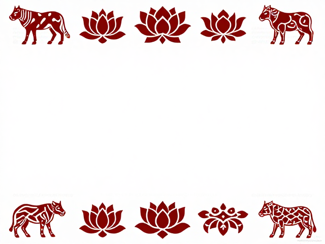 草原风格动物纹样与莲花设计灵感，打造独特民族风视觉素材