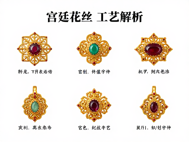 宫廷花丝工艺解析,包金镶宝珠宝鉴定指南与价值评估