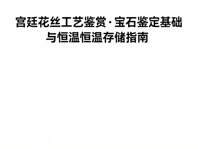 宫廷花丝工艺鉴赏,宝石鉴定基础与恒温恒湿存储指南