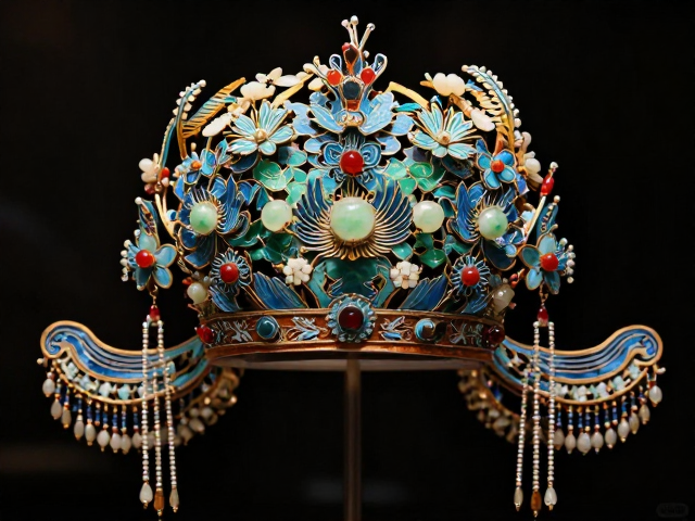 宫廷花丝工艺凤冠，甄选玉石点缀，揭秘非遗珠宝的绝美匠心