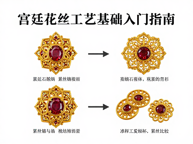 宫廷花丝工艺与累丝镶嵌解析,宝石鉴定基础入门指南