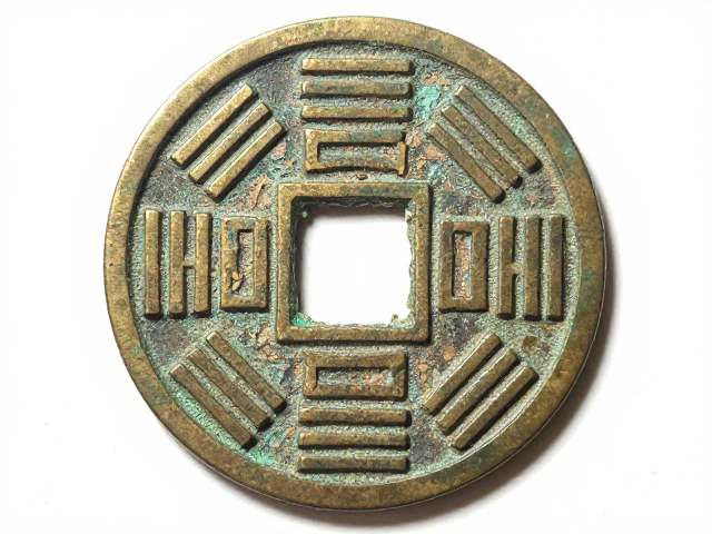 繁复錾刻纹理配八卦纹,品相完美度高,古钱币鉴赏指南