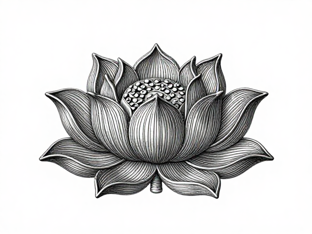 莲花繁复錾刻纹理,行活工艺解析与清廉寓意解读