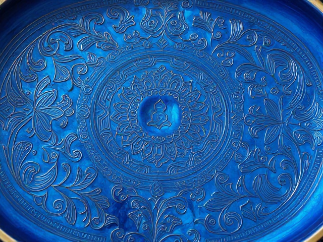烧蓝工艺繁复錾刻纹理,尽显庄重典雅之美