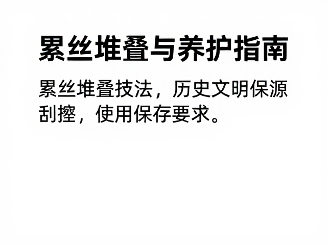累丝堆叠技法,历史文献溯源与避免硬物刮擦养护指南