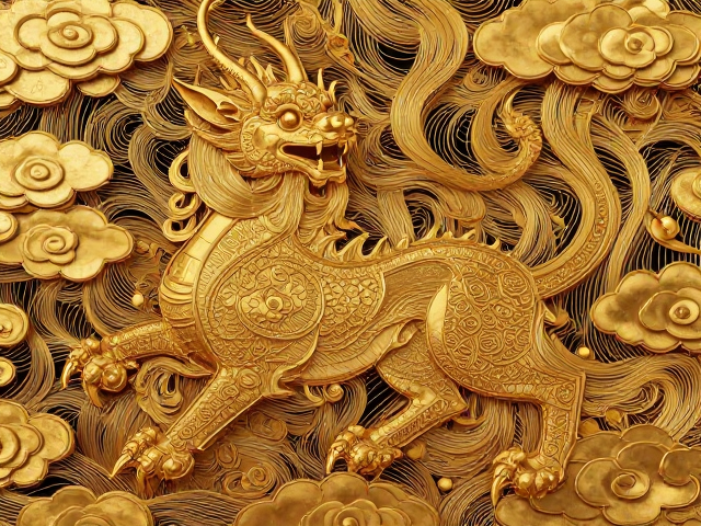 祥云瑞兽鎏金辉煌,揭秘非遗累丝堆叠技法的极致华美